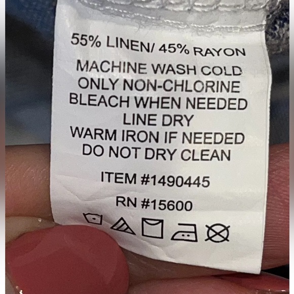 NEW BLUE WHITE LINEN VERTICAL STRIPE Long Dress Pockets Stretchy Beach Summer S - Picture 12 of 12